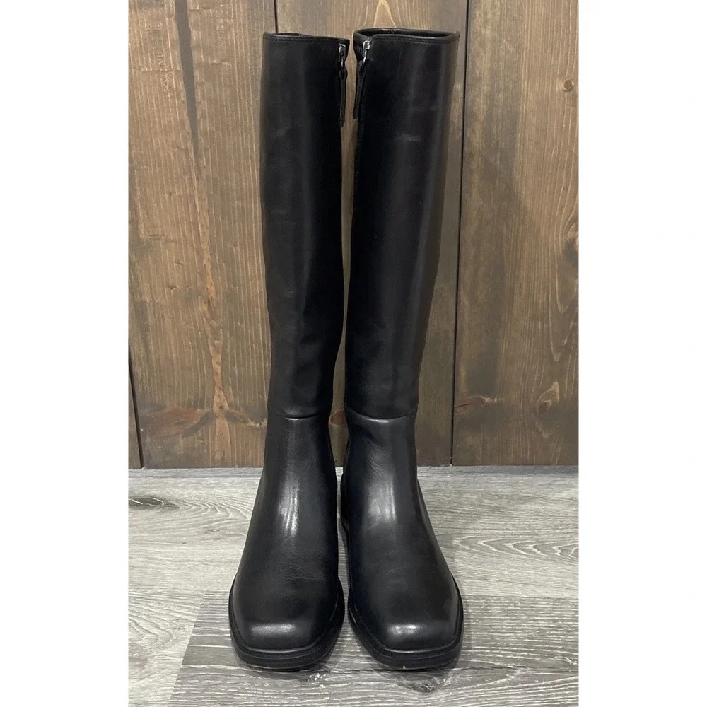 NEW Franco Sarto L-Gisella Black Knee‎ High Boots Women's 9.5M